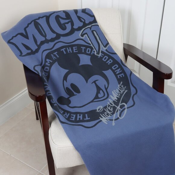 Disney Store Mickey Mouse Blanket Blue 52"in x 62"in - Picture 7 of 11